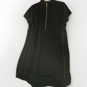Tommy Bahama Black Tobago Bay Half Zip Pima Blend Knit Dress Large Travel Sporty